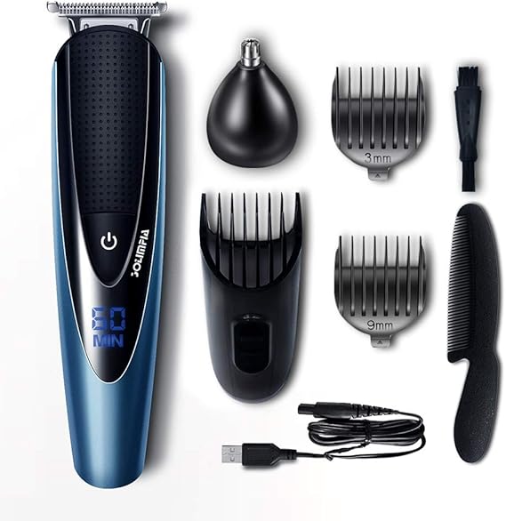 Solimpia Beard Trimmer Kit For Men Cordless Mustache Trimmer Hair Trimmer Groomer Kit Nose Hair Body Trimmer Waterproof Usb Rechargeable 2 In 1 Amazon In Beauty