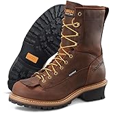 Carolina Spruce 8" Soft Toe Waterproof Logger Work Boot for Men, Durable Leather, Oil & Slip Resistant, EH Rated