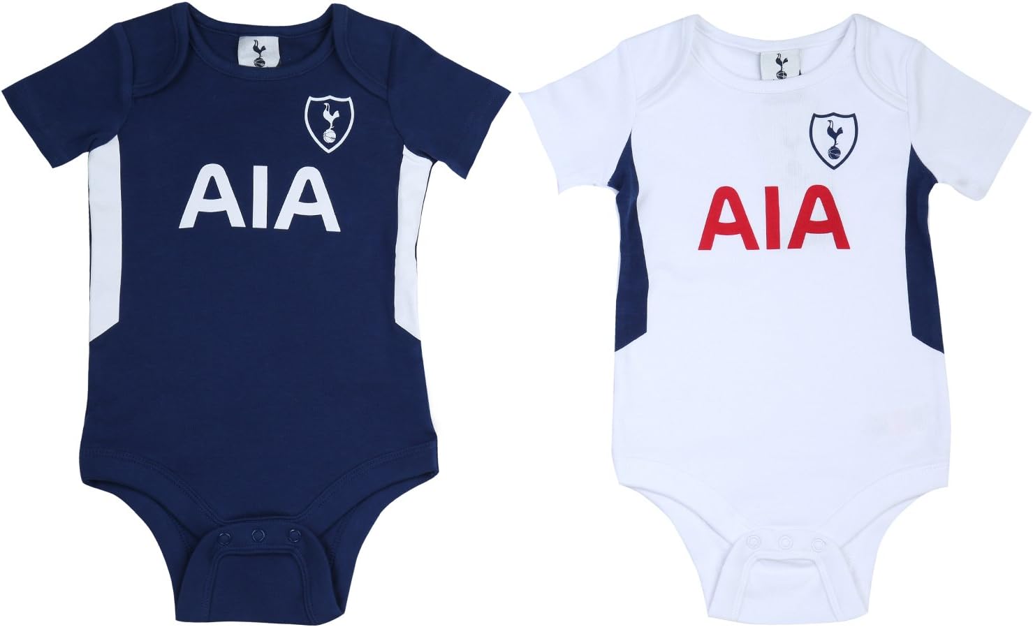 Official Tottenham Hotspur Baby Core Kit 2 Pack Bodysuits - 2017/18 Season (0-3 months)