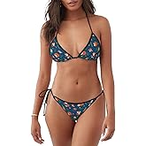 Women Elegant Halter Bikini Set Beach Swimwear Bathing Suit Two Piece Triangle Tops