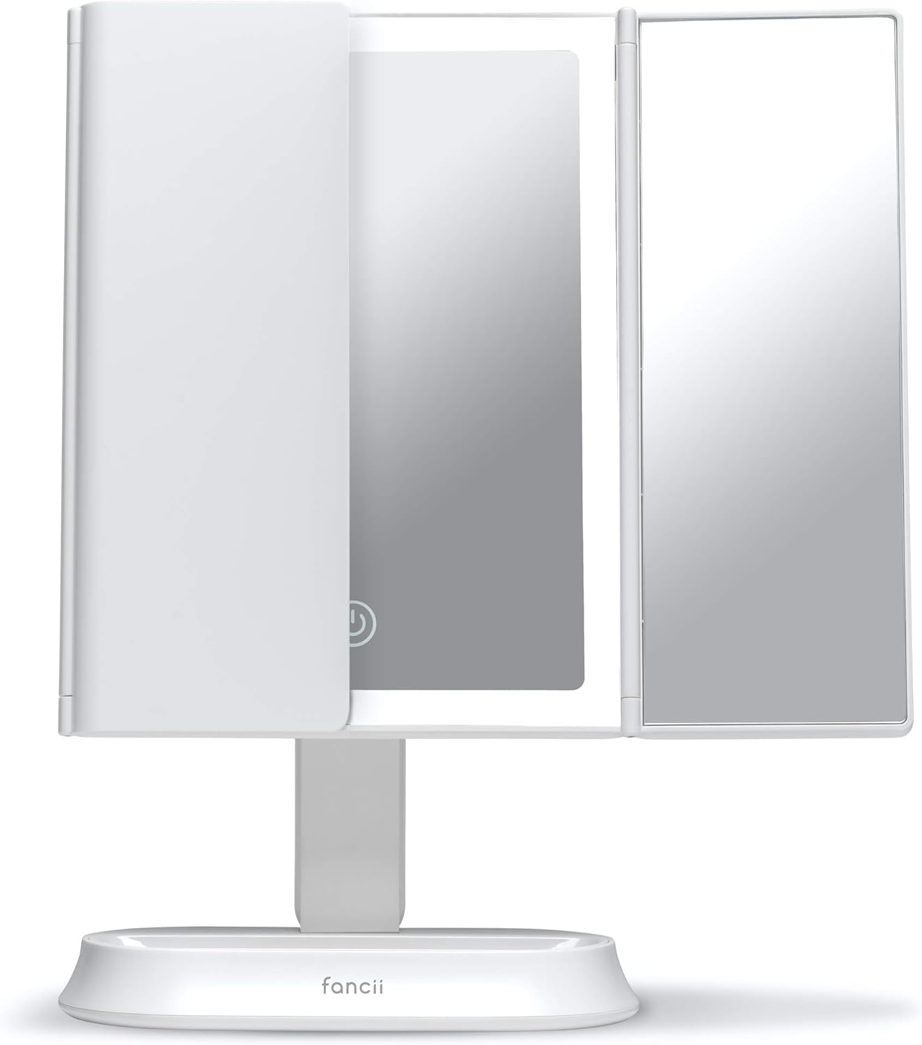 Fancii Large Makeup Mirror with Natural LED Lights, Lighted Trifold