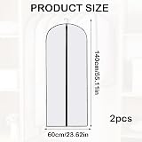 Eophmi Dress Bags Long 2 Pack Full Length Garment Covers Zipper Dustproof view 2