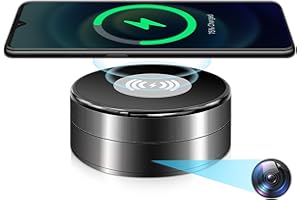 CHHANLOO Hidden Spy Camera WiFi 1080P with Wireless Charger,Motion Activated,Nanny Spy Cam with 160°Viewing Angle, Security Camera for Home Office Store