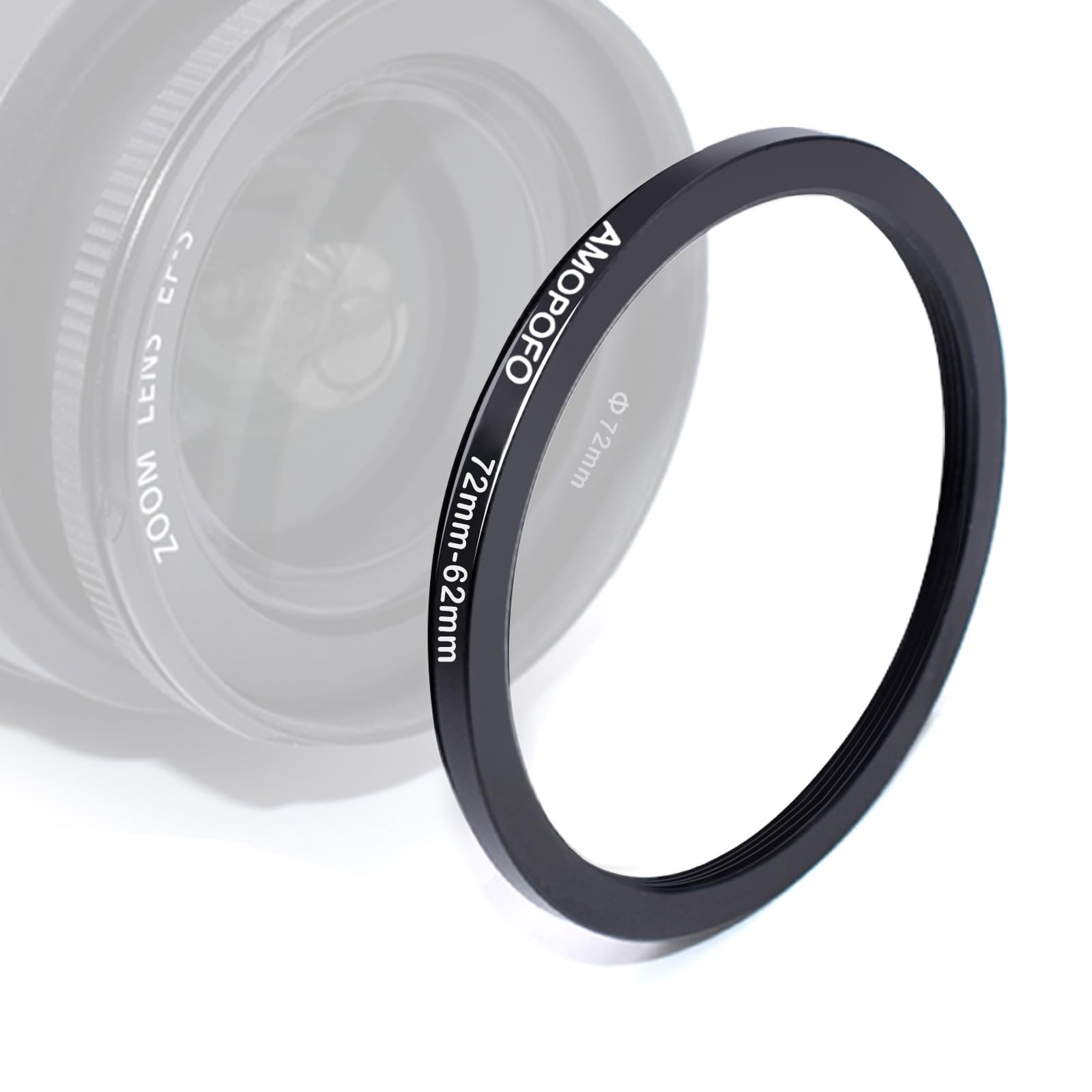 72mm to 62mm Step-Down Ring Filter adapter/72mm to 62mm Camera Filter Ring for 62mm UV, ND, CPL Filter,Step-Down Ring(72mm-62mm) — image 1