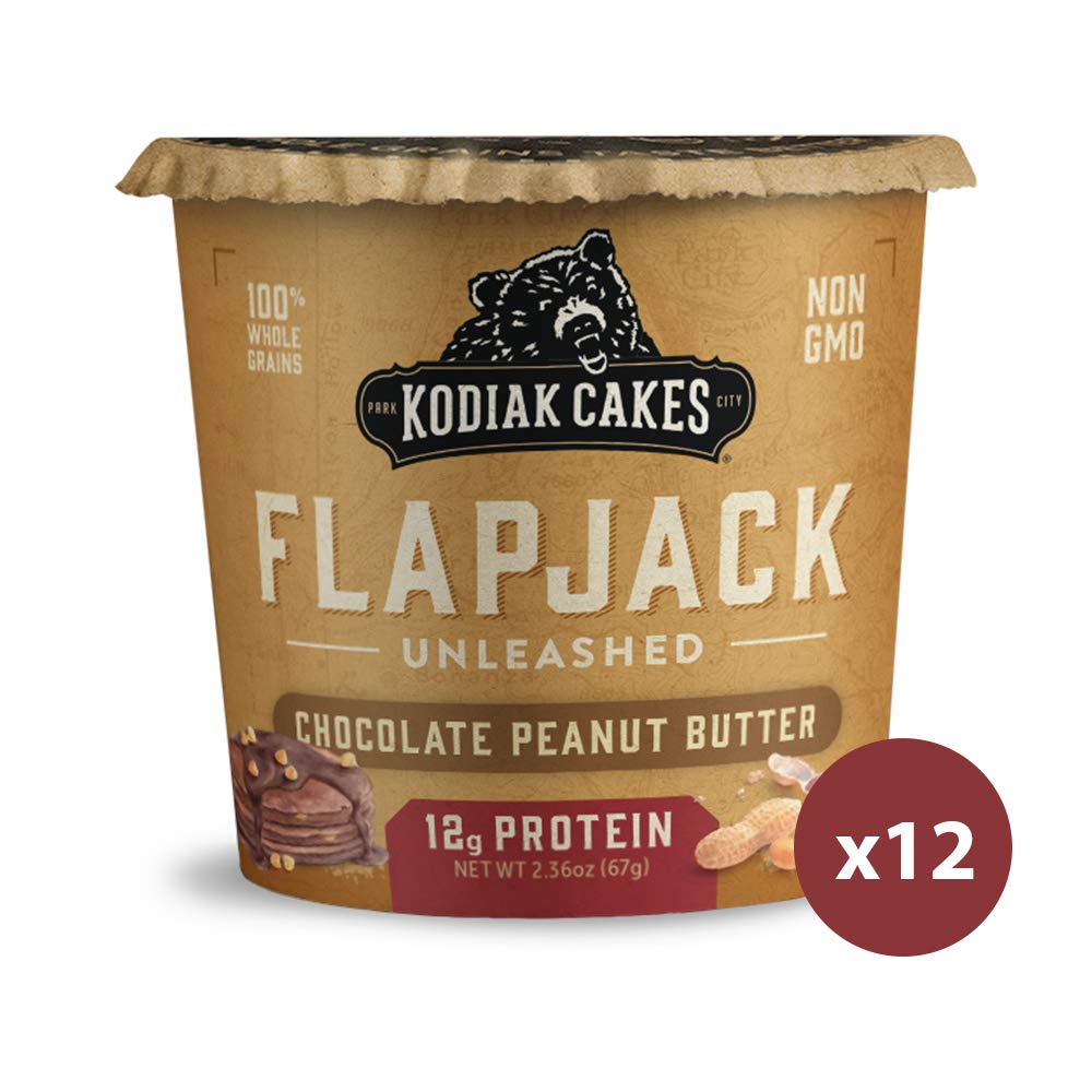 Best by 03/20/26) Kodiak Cakes Pancake On the Go High Protein Snack, Chocolate Peanut Butter, 2.5 Ounce (Pack of 12)