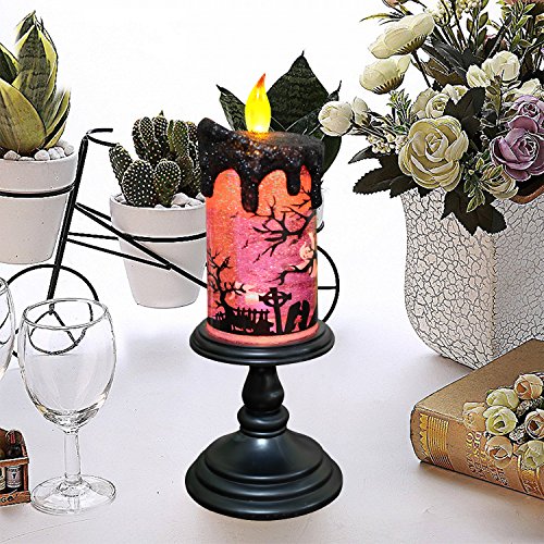 image for DDXJ Halloween Tornado Light Snow Globe Candle Decoration, Battery Ope
