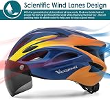 Victgoal Adults Bike Helmet with Magnetic Goggles Visor and LED Rear Light view 4