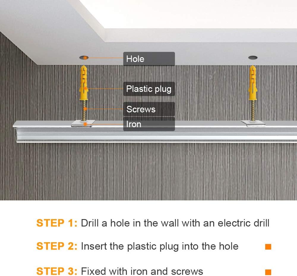 Chesbung 6 Pack 1Meter/3.3ft V-Shape Led Aluminum Channel, Aluminum Profile with Cover - Image 5