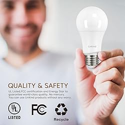 Linkind A19 LED Light Bulbs Dimmable, 100W