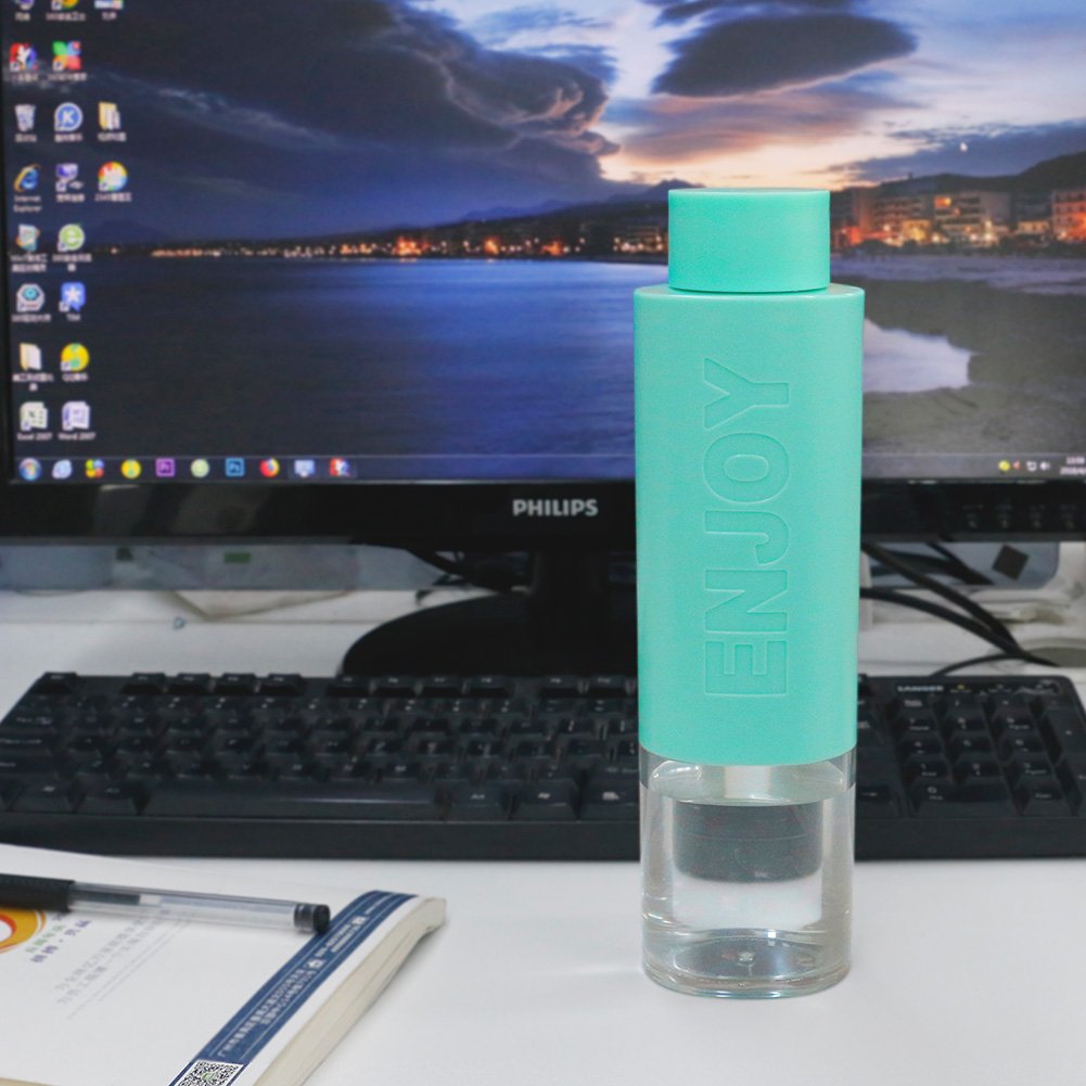 Trinkflasche Wasserflasche Auslaufsicher BPA Frei für Outdoor, Sport, Schule, Fitness und Fitnessstudio 500ML, Grün