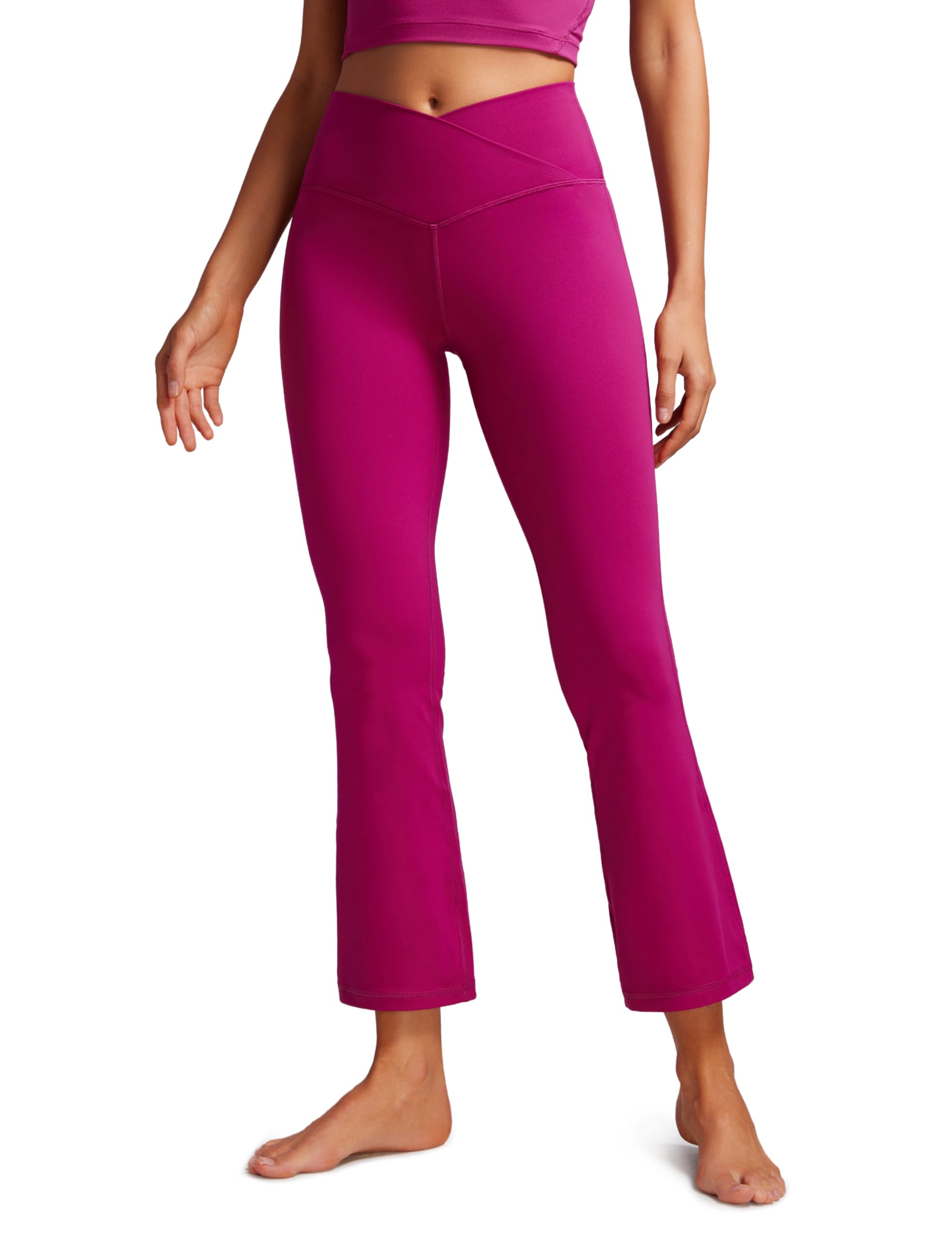 CRZ YOGA Dames Butterlift High Waisted Wide Leg Broek met Zakken 31 - Yoga Lounge Buttery Soft Comfy Casual Legend Green L
