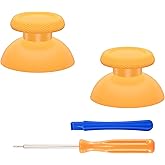 eXtremeRate Caution Yellow Replacement Thumbsticks for PS5 Controller, Custom Analog Stick Joystick for PS4 Controller Universal