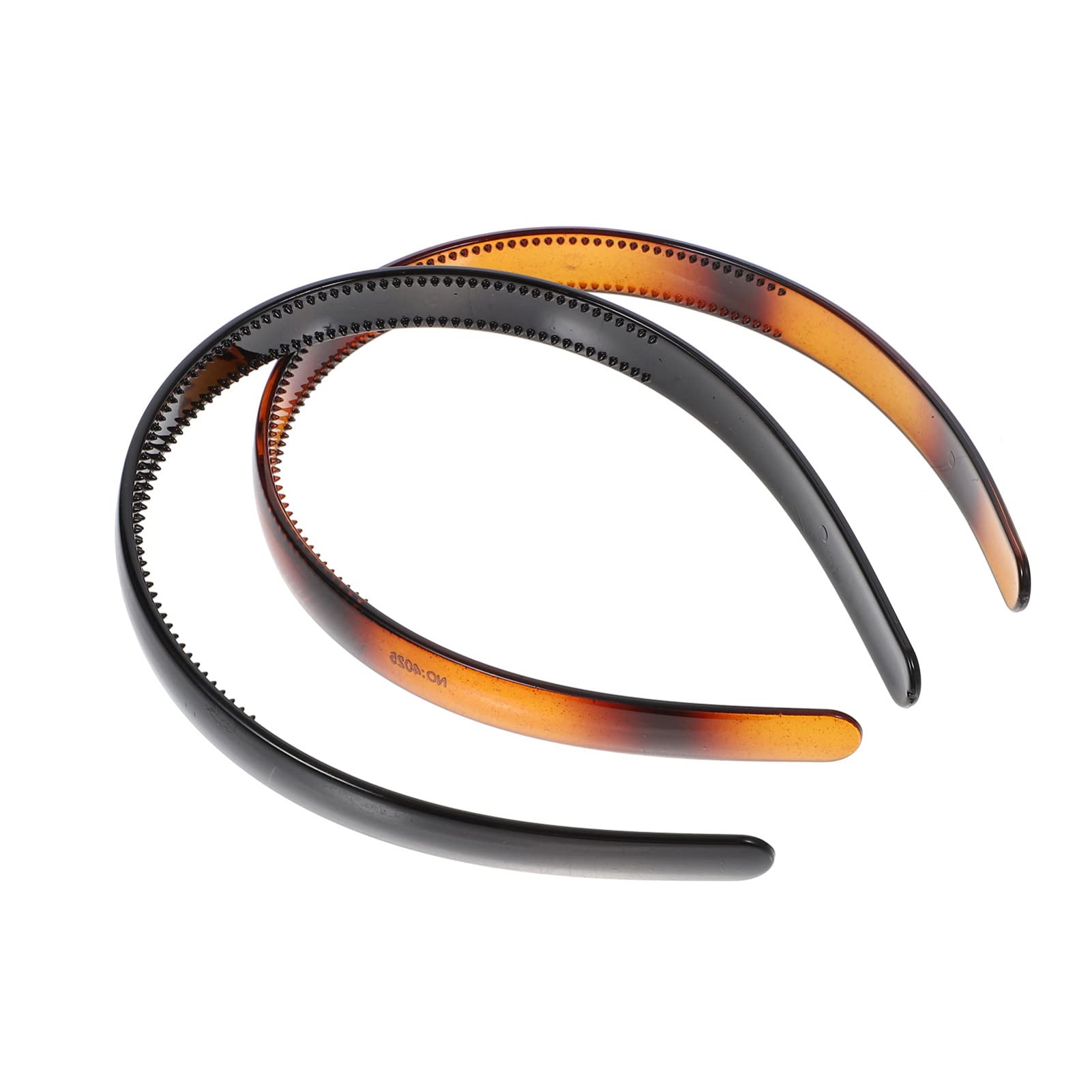 Beaupretty 2pcs Plastic Wide Edge Headband Hair Hoop Women Hairband with Teeth Hair Accessory for Shopping Work Party