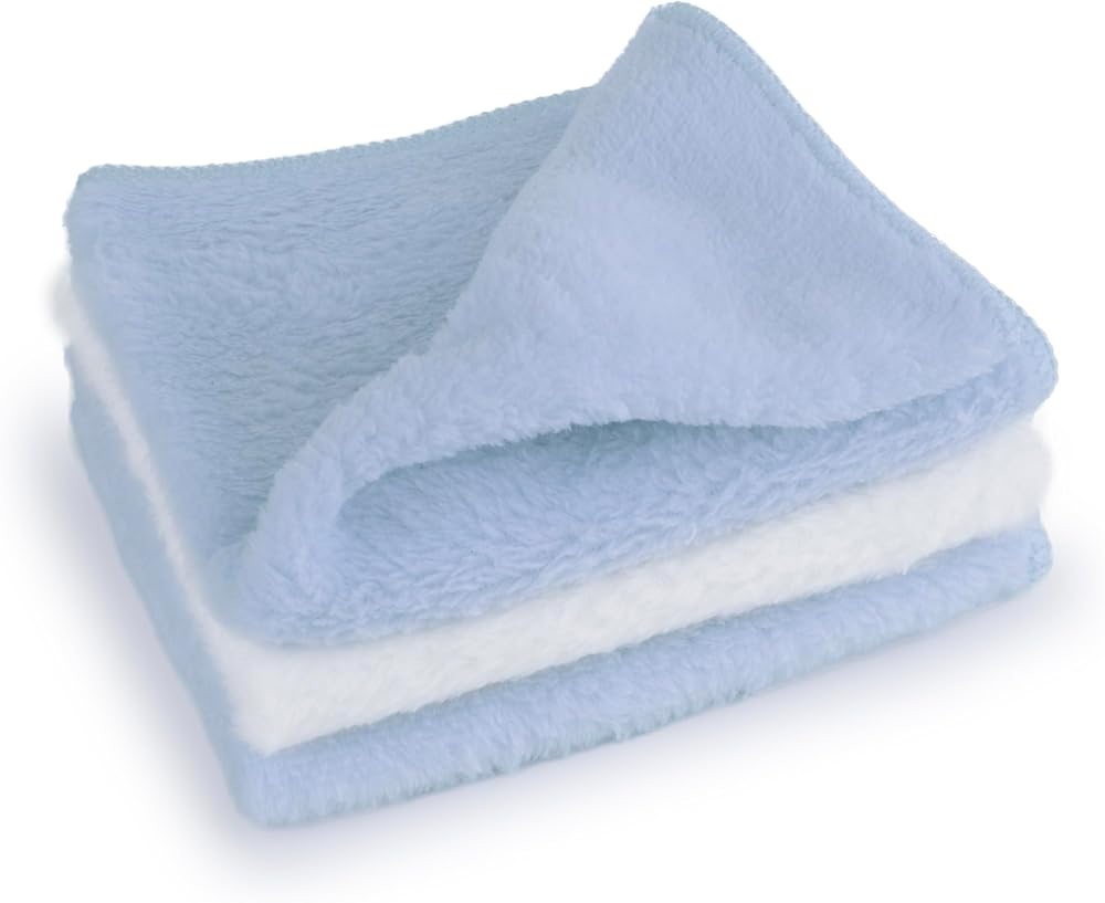 D.A.Y. Republic 3 Pack Microfiber Baby Face Wash Cloths 28x28cm Pink/White