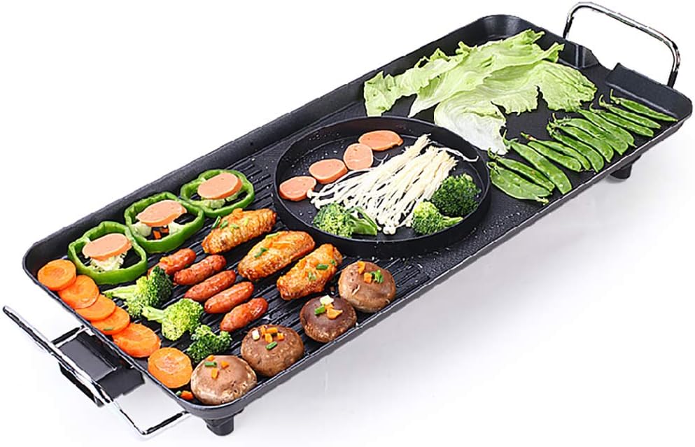 Review Electric Grill Indoor Hot Pot Multifunctional, Indoor Teppanyaki