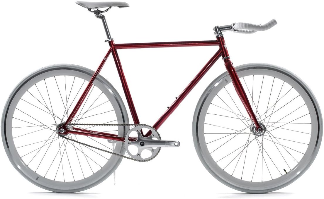 State Bicycle Unisex's Core Model Fixed Gear Bicycle-Cardinal, 46 cm