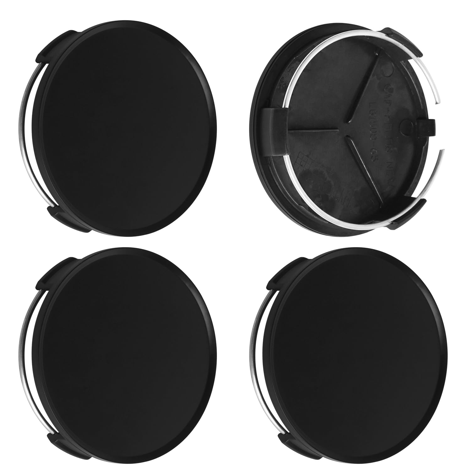 Photo 1 of 2.9Inch 75MM Wheel Center Caps, Pack of 4 (Matte Black, Outer 75MM, Inner 73MM, Easy DIY Installation)