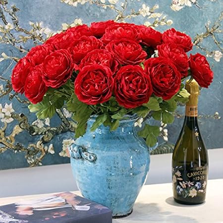 Saine Clubs 6 Pcs Naturel Magnifique Rose Lotus Fleurs En