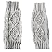 KUKOME Women Winter Fingerless Gloves Warm Knitted Hand Wrist Ladies New Warmer Mitten (Grey)