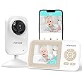 ebemate Video Baby Monitor Camera with 2.8" LCD Screen Video & Audio No Glow Night Vision,2-Way Talk Audio Cam Baby Monitoring 1200FT Range EBE28