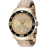 Invicta Pro Diver Men 43mm Stainless Steel Gold Gold dial VJ42 Quartz