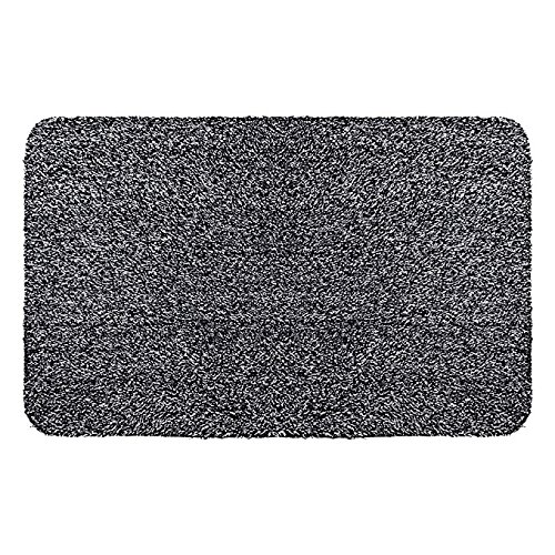 Eanpet 18"x 28" Indoor Doormat for Home Non Slip Super-Absorbent Door Mat Absorbs Mud Carpet Traps Dirt Trapper Mat for Front Door Entryway Doormat Machine Washable Black Fiber