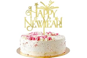 Dxsdgetue Happy New Year Cake Topper,-Acrylic gold 2026 New Year's Eve Party, Hello 2026, Cheers 2026 Welcome to 2026 party decorations