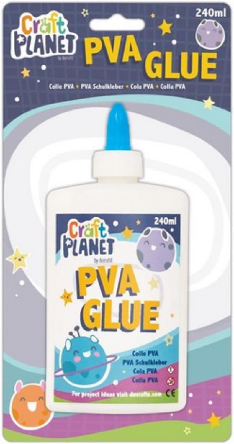 Craft Planet 240 ml White PVA Glue All Purpose Kids Craft Teacher Safe