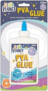 Craft Planet 240 ml White PVA Glue All Purpose Kids Craft Teacher Safe