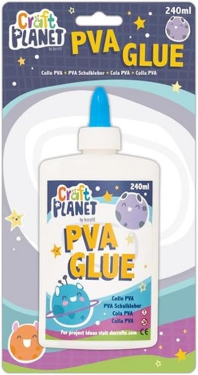 Craft Planet 240 ml White PVA Glue All Purpose Kids Craft Teacher Safe