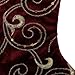 Valery Madelyn 21 inch Large Christmas Stocking Personalized, Luxury Burgundy Gold Velvet Christmas Stockings with Baroque Sequins and Faux Fur, Themed with Tree Skirt (Not Included)