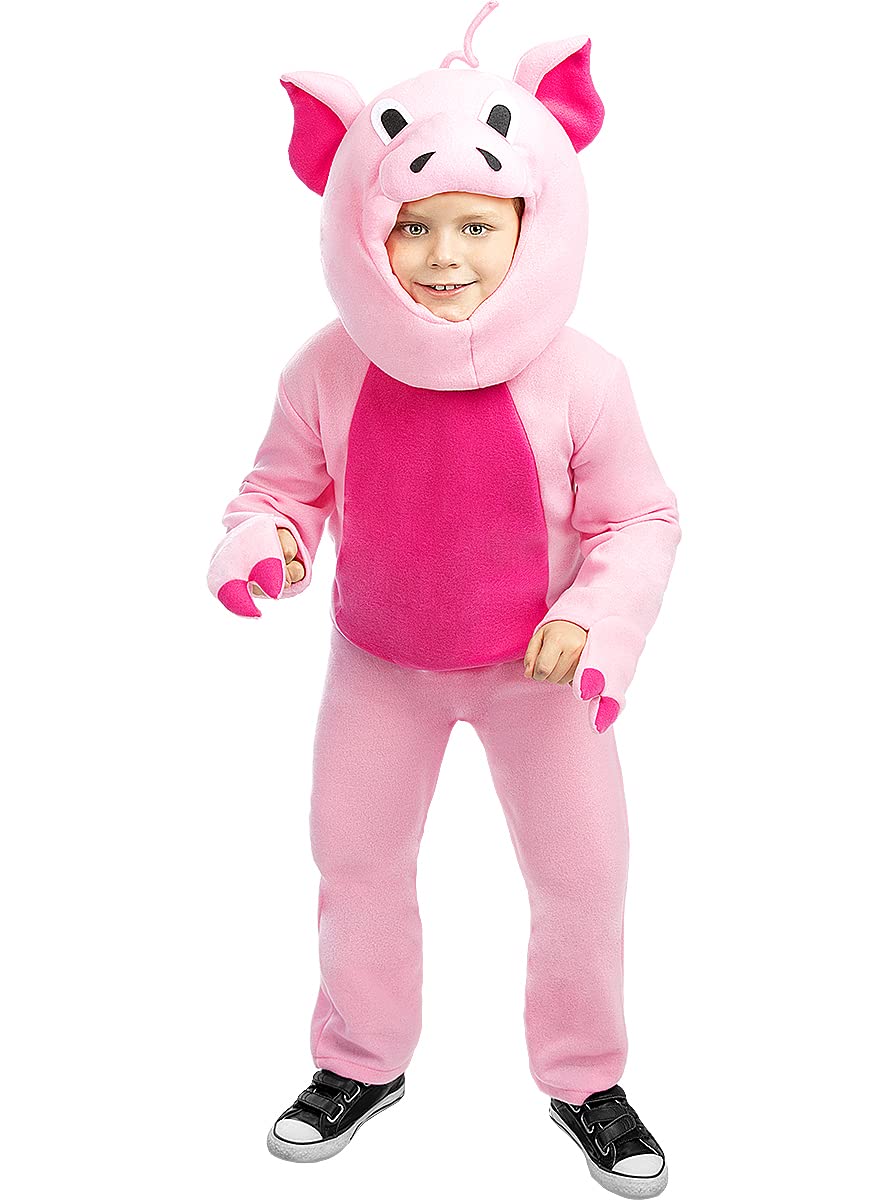 Funidelia | Pig Costume for boys and girls Animals - Costumes for kids, accessory fancy dress & props for Halloween, carnival & parties - Size 3-4 years - Pink