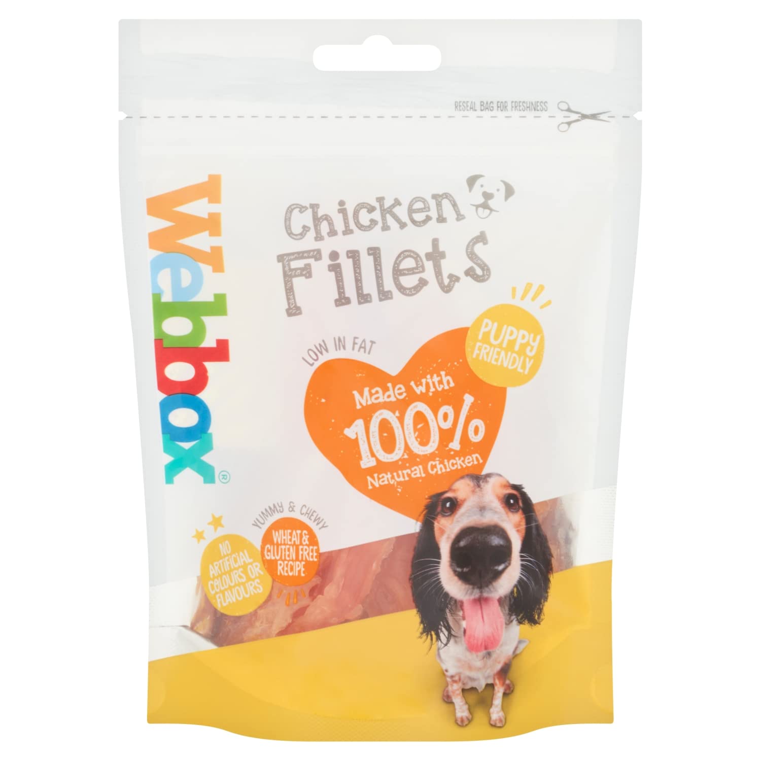 Webbox Chicken Fillets Dog Treats, 100g