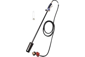 Flame King 100,000 BTU Propane Torch Kit Heavy Duty Weed Burner, 10-FT Hose Regulator Assembly, 40 inches Long