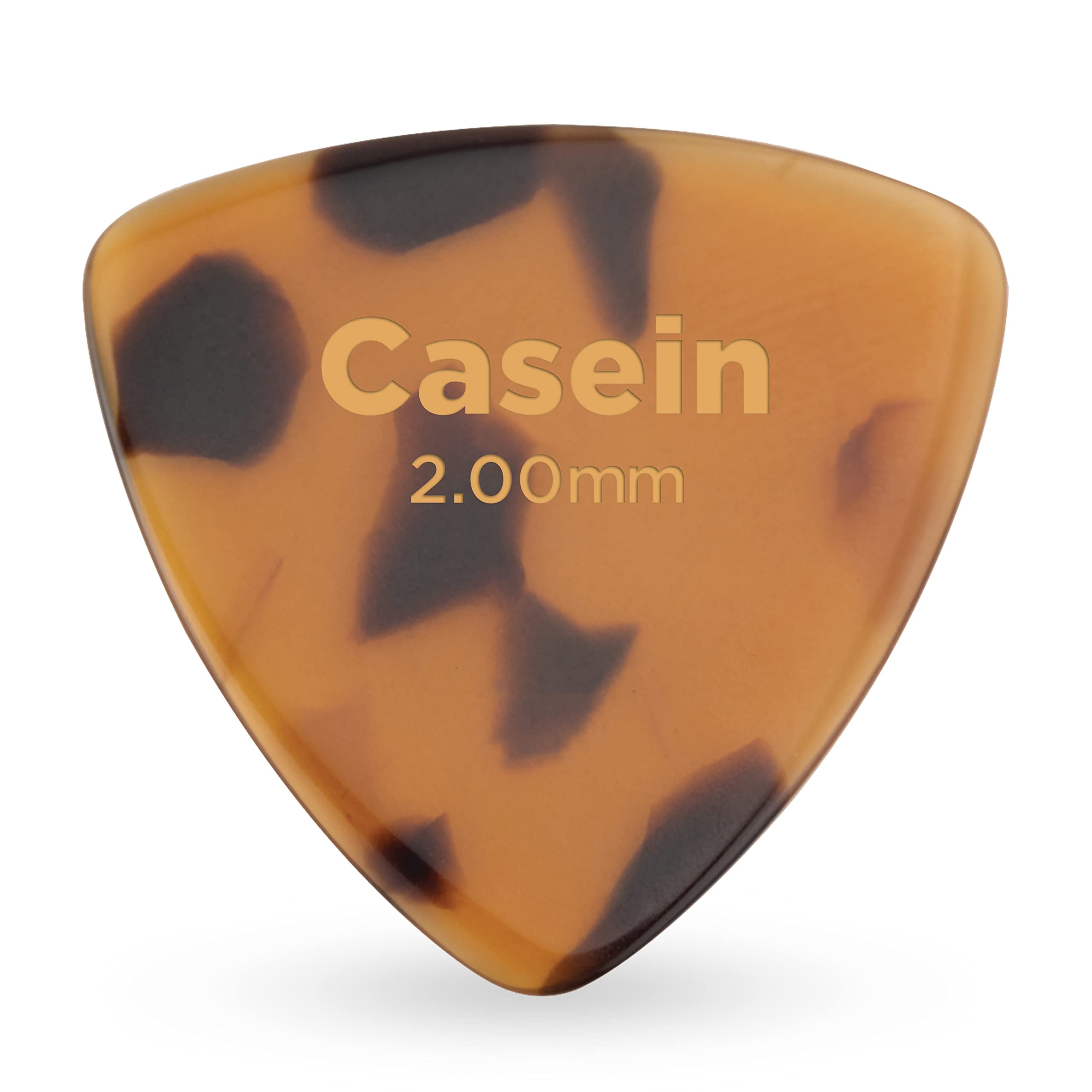 D'Addario Accessories Casein 346 Wide Guitar Picks - Tortoise Shell Guitar Pick - Guitar Picks for Acoustic Guitar, Electric Guitar, Bass Guitar, Mandolin - 1 Count, Extra Heavy Gauge, 2.0mm