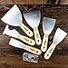 7 Piece Set - Putty Knife, 5 in 1 Multi Tool & Razor Scraper (Medium Flex & Wood Handle) - Wall Scraper & Drywall Knife - For Spreading Drywall Spackle & Mud, Taping, Scraping Paint,and More