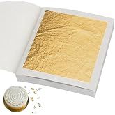xQzit Edible Gold Leaf Sheets, 10 Pack, 1.7 x 1.7 in &ndash; Genuine Gold Leaf for Cake Decorating, Desserts, Chocolates, Cocktails &amp; Candies