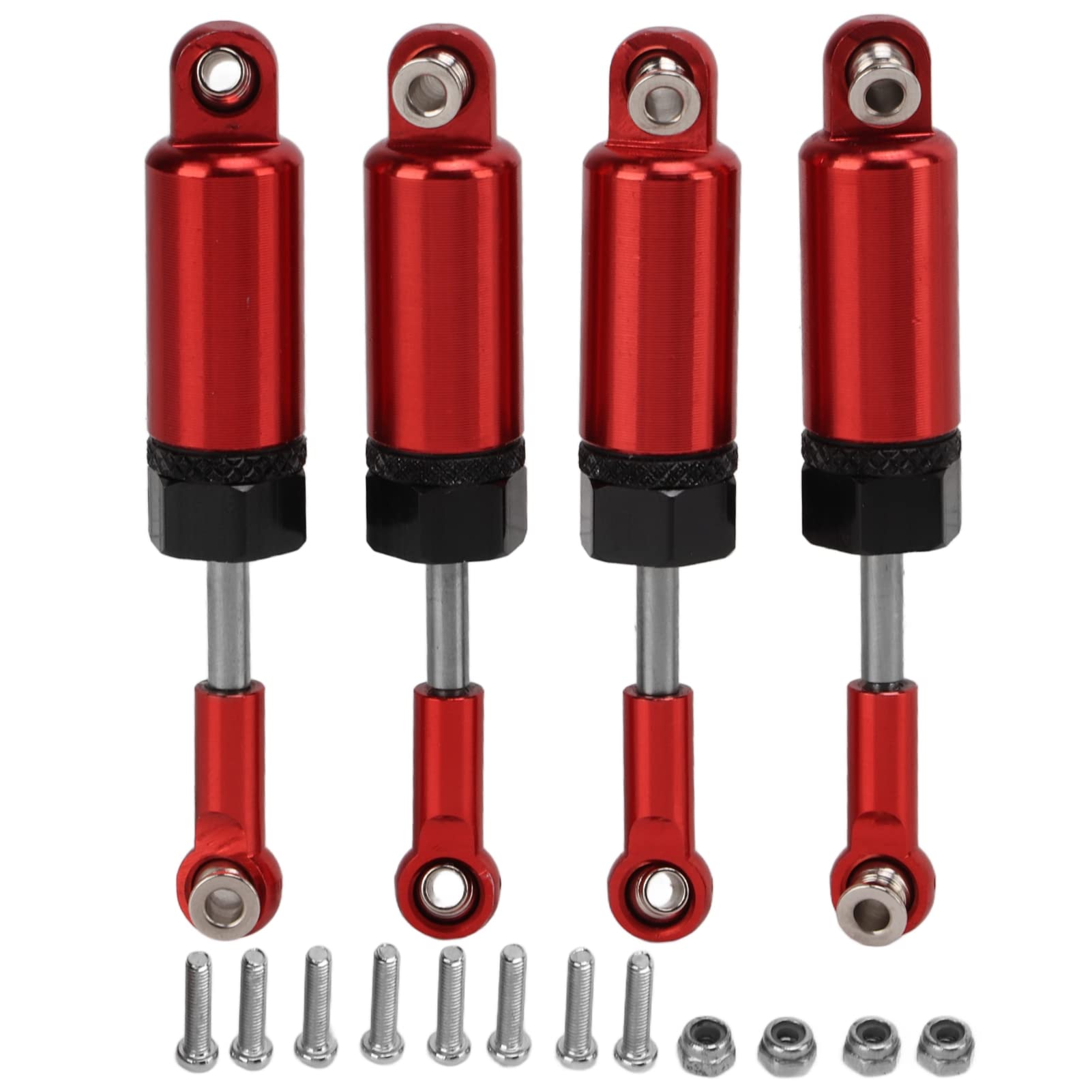 RC Shock Absorbers, 1/16 Shock Absorber Good Performance RC Shock Struts Damper, Oil Suspension Shock Struts Damper for MN 1/16 Remote Control Car Model Upgrade Parts(Red)