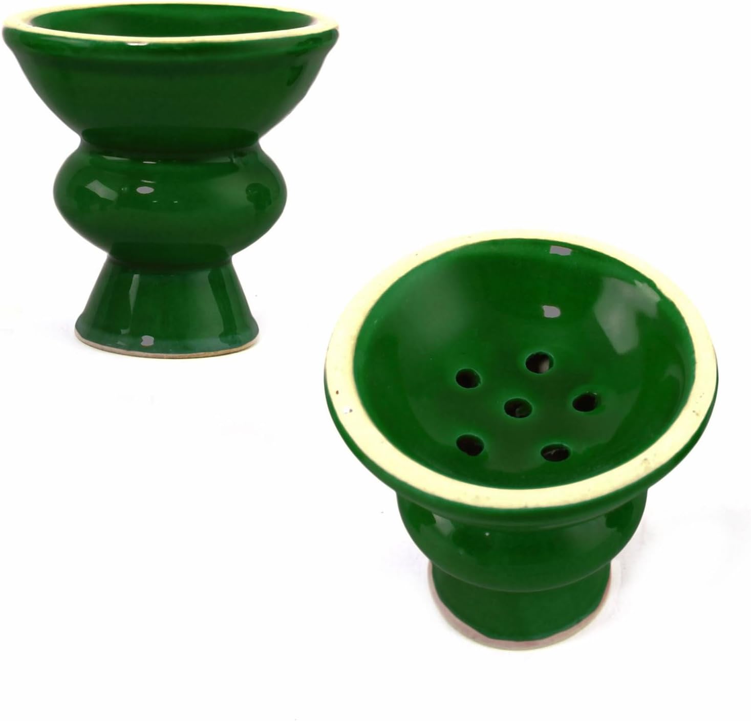 Regular Clay Bowl Pot Egyptian Hookah Shisha Head Pipe Accessory Mya Phunnel Top[HOOKH23-1,Green]