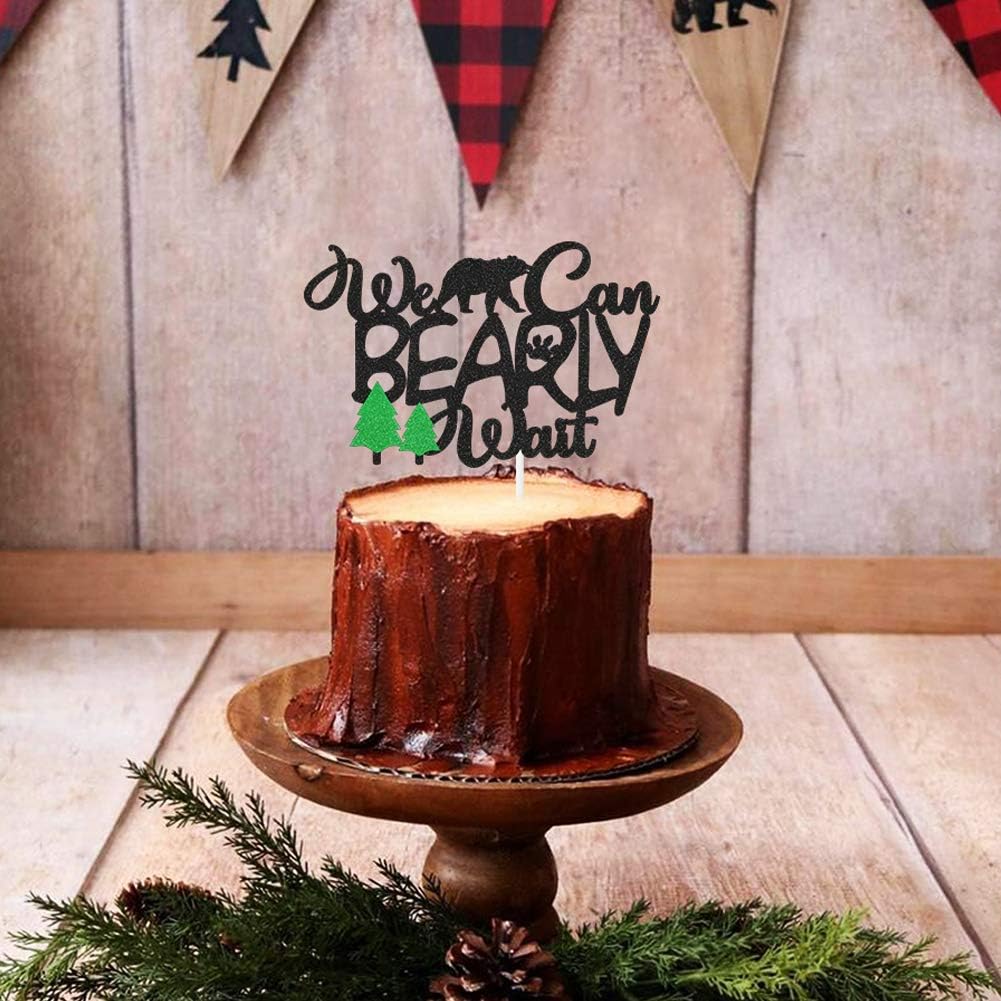 we can bearly wait cake topper