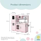Kidoz Signature Kids Wooden Kitchen Large Playset Pink with Utensils view 6