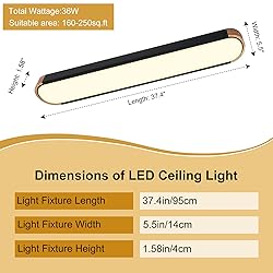 EDISLIVE Dimmable LED Ceiling Light with Remote