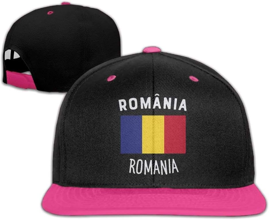 Romania Flag Hip-Hop Baseball Cap Spback Hats Solid Flat Bill Dad Hat Unisex (5colors,Adjustable)