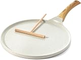 SENSARTE Nonstick Pancake Pan 26cm with Spreader Induction Compatible Ceramic