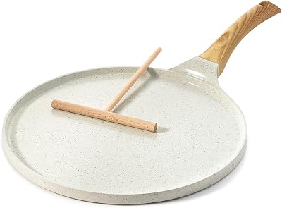 SENSARTE Nonstick Pancake Pan 26cm with Spreader Induction Compatible Ceramic
