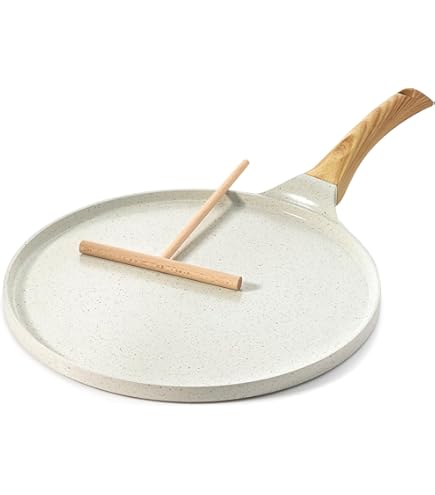 Poêle à Crêpes Antiadhésive 30 Cm NutriChef – Idéale Pancakes, Dosa, Tortillas – Anodisée Dure, Cuisson Parfaite