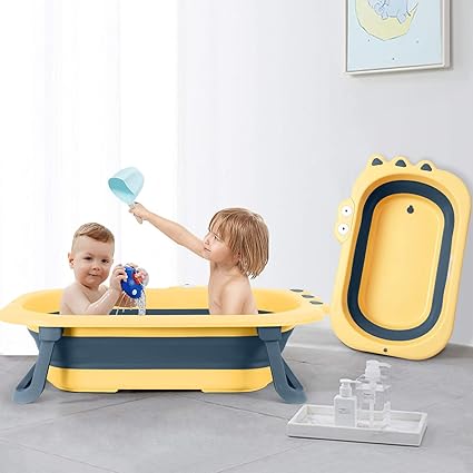 Amazon ベビーバス Beberoad 折りたたみ式 赤ちゃんお風呂 安全 コンパクト 子供用風呂 赤ちゃん用 収納容易 滑り止め設計 ベビー用 浴槽 イェロー ベビーバス ベビー マタニティ 通販