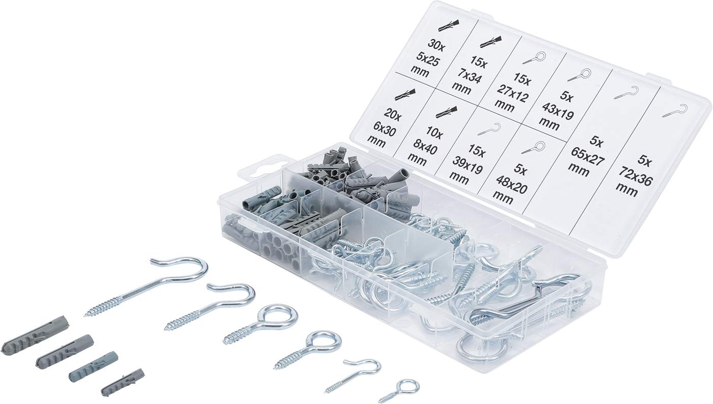 BGS Diy 88192 | Hook and Plug Assortment | 125 pcs.