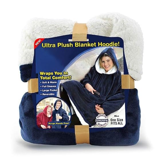Huggle Hoodie Aolvo Ultra Plush Blanket Hoodie Winter Soft Warm Reversible Hooded Robe For Indoor And Outdoor One Size Fit All Men Women Fleece Winter Warm Coats Amazon In Clothing Accessories