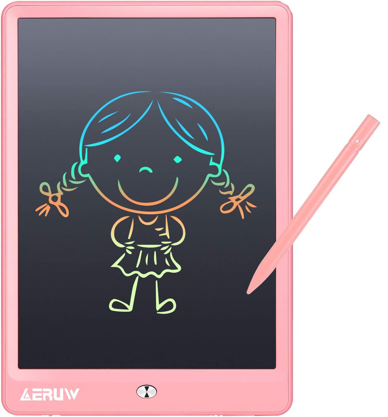 LCD Writing Tablet Colorful 10 Inch Electronic Graphics Doodle Board eWriter Drawing Pad with Memory Lock Gift for Kids & Adults Home School Office Handwriting Tablet -Pink